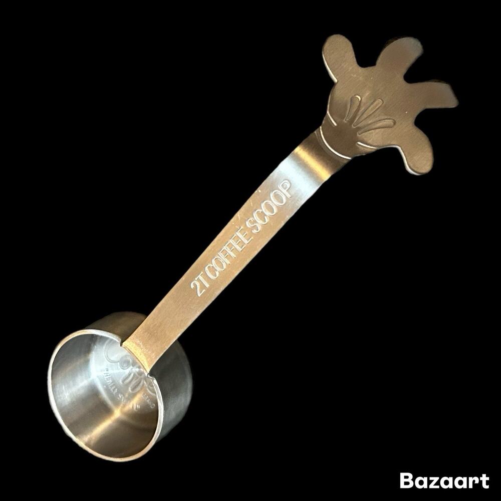 Preowned Disney Parks Mickey Mouse Coffee Scoop 2T Theme Perks "Really Swell"